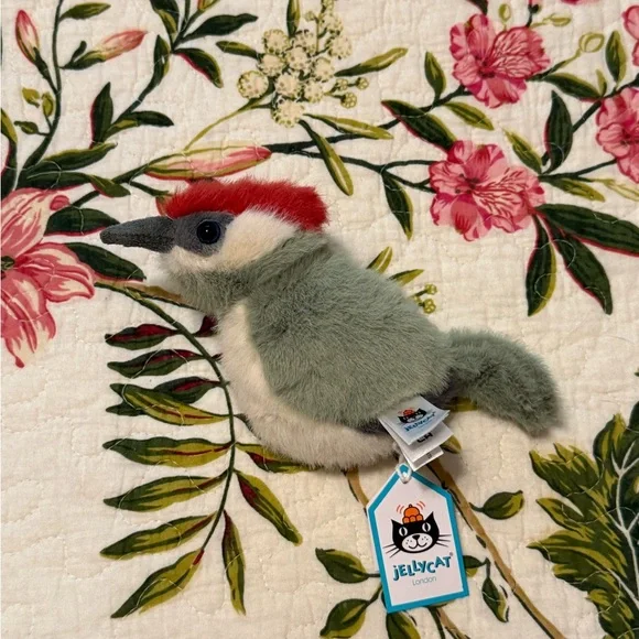 RARE/RETIRED NWT Jellycat Birdling Woodpecker Plush - Picture 1 of 4